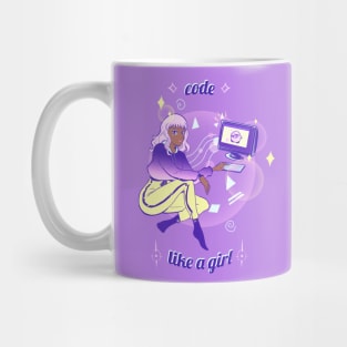 code like a girl (soft&tough) Mug